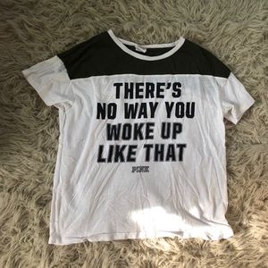 vs pink graphic tee shirt